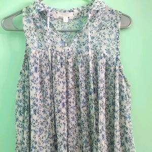 Flowy collared tank top